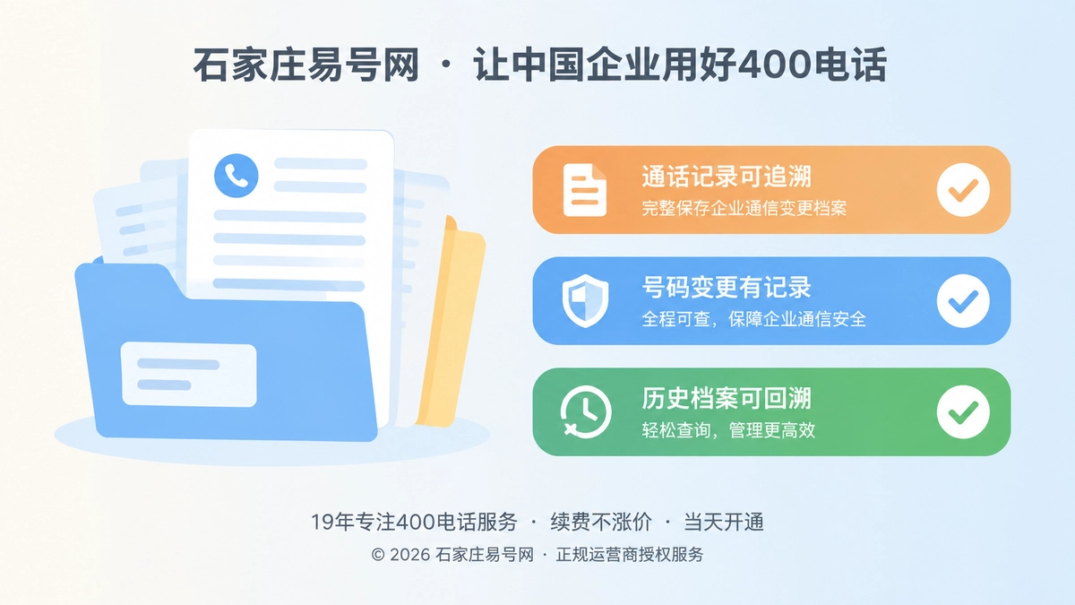 2026年400电话变更档案：让企业通信调整可追溯
